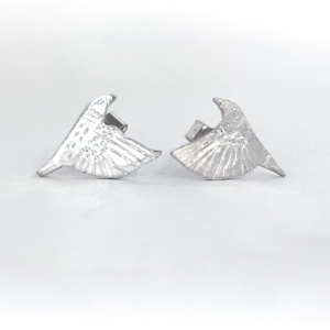 Silver Bird Stud Earrings (MIRRORED PAIR) - Image 4